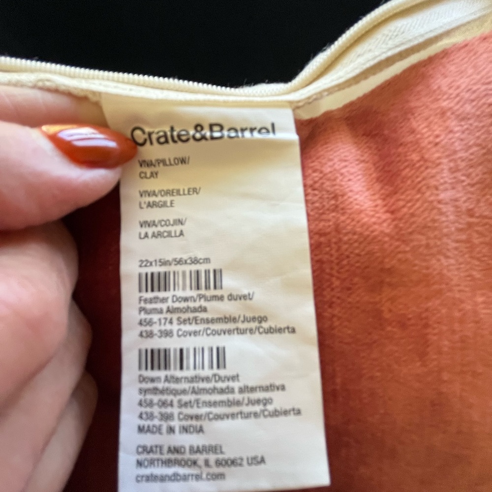 2 CRATE & BARREL DECOR PILLOWS - Picture 4 of 5
